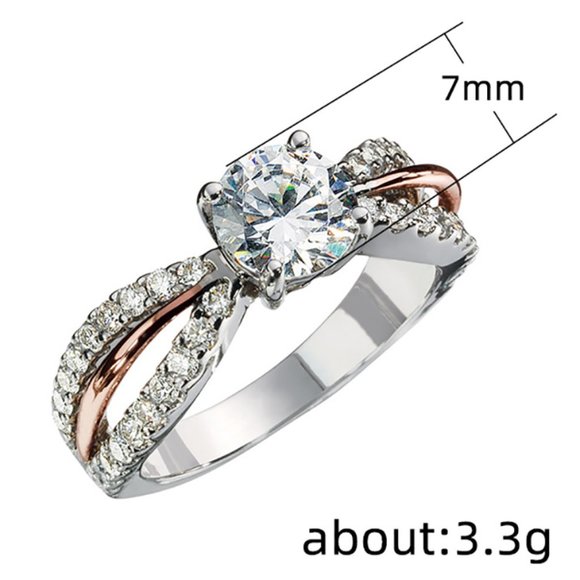 🍁 Exquisite Three Layer Dainty Zircon Fashion Rings for Women, PD566 - Picture 6 of 6